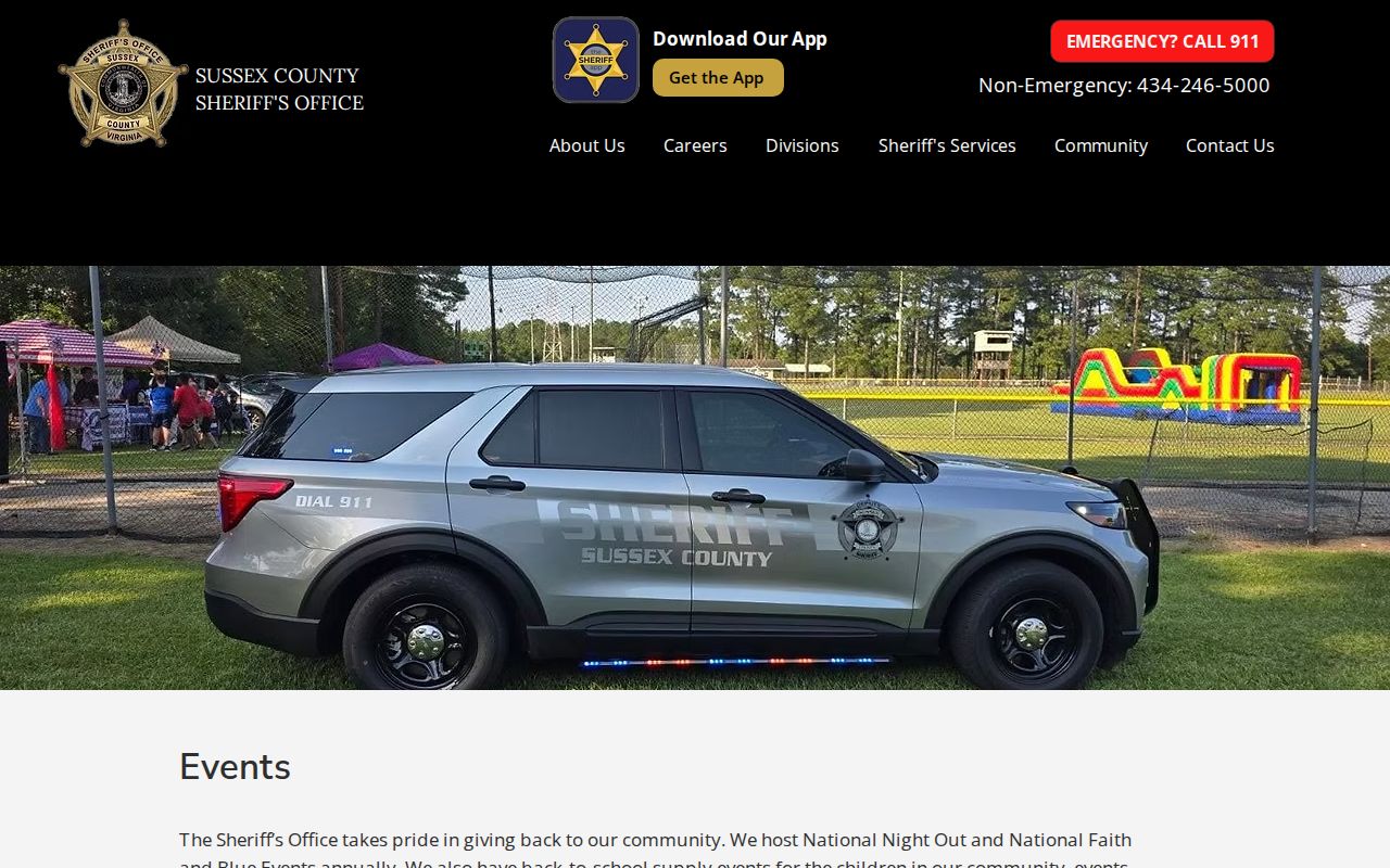 Sussex County active warrant roundup and Sheriff events information